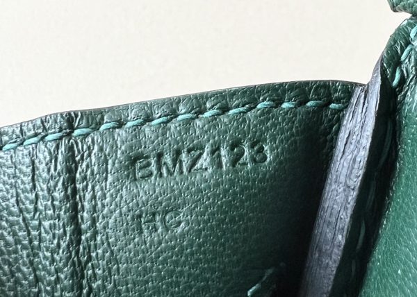 Birkin HSS 30 Ostrich Gris Agate(82)  and Vert Titlen (1T) Gold Hardware - Image 11