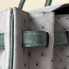 Birkin HSS 30 Ostrich Gris Agate(82)  and Vert Titlen (1T) Gold Hardware - Image 9