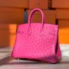 Birkin 25 Ostrich Rose Fourpre(L3)Palladium Hardware - Image 9