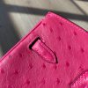 Birkin 25 Ostrich Rose Fourpre(L3)Palladium Hardware - Image 7