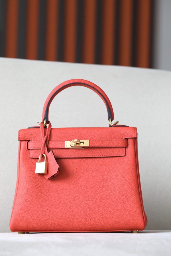 Kelly 25 Togo Rouge de Coeur(S3) Gold Hardware