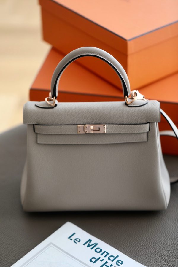 Kelly 25 Togo Trench(S2) Rose Gold Hardware