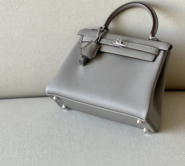 Kelly 25 Togo Gris Asphalte (M8) Palladium Hardware - Image 4