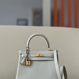 Kelly 25 Togo Gris Perle(80) Gold Hardware