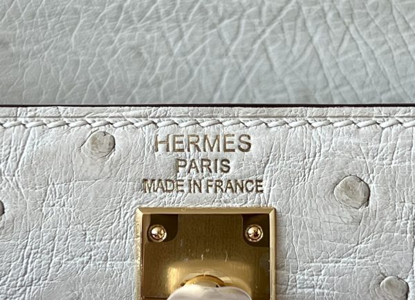 Kelly 25 Ostrich Parchemin (3C) Gold Hardware - Image 5