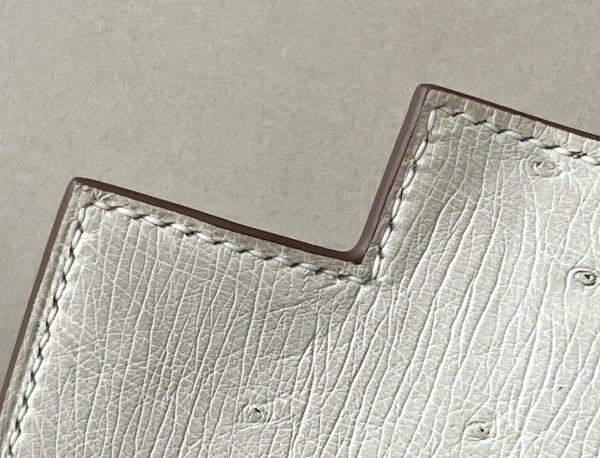 Kelly 25 Ostrich Parchemin (3C) Palladium Hardware - Image 7