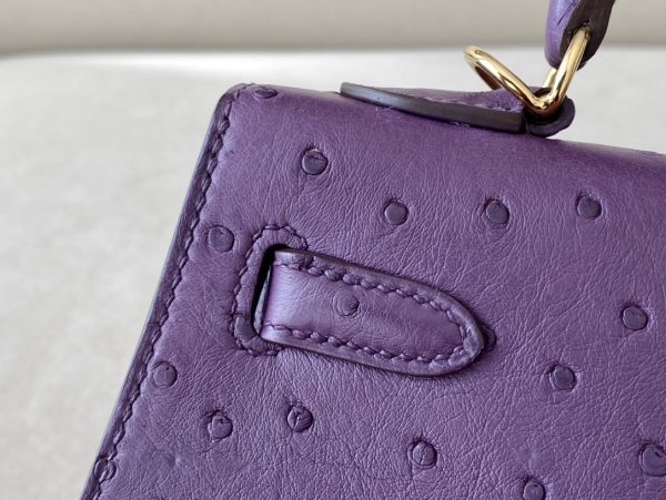 Kelly 25 Ostrich Anemone(P9) Gold Hardware - Image 8