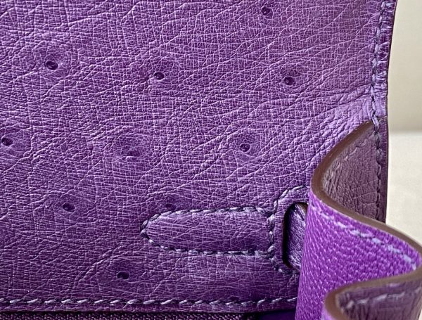 Kelly 25 Ostrich Anemone(P9) Gold Hardware - Image 6