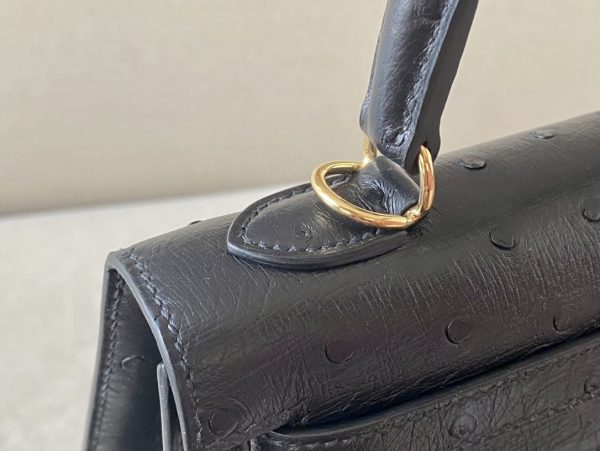 Kelly 25 Ostrich Nior(89) Gold Hardware - Image 9