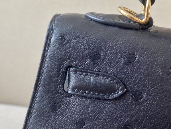 Kelly 25 Ostrich Nior(89) Gold Hardware - Image 8