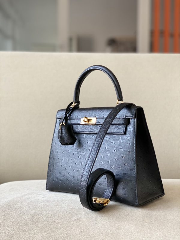 Kelly 25 Ostrich Nior(89) Gold Hardware - Image 3