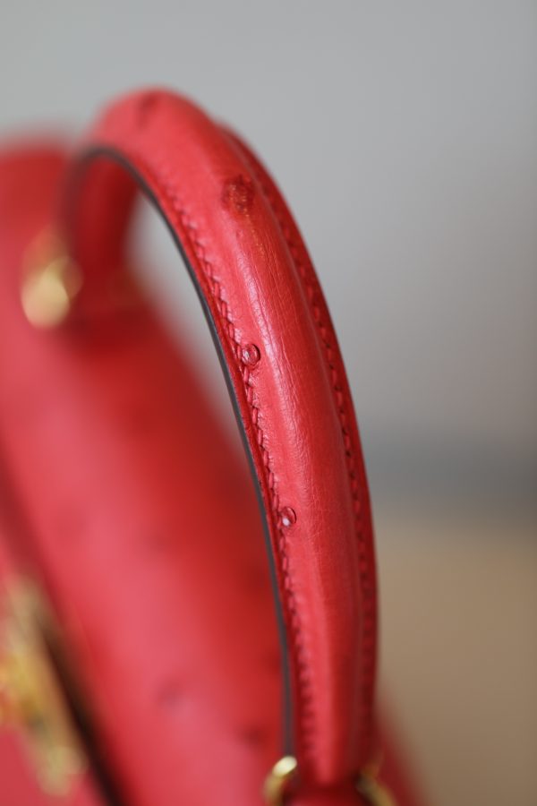 Kelly 25 Ostrich Rouge Tomate(S5) Gold Hardware - Image 7