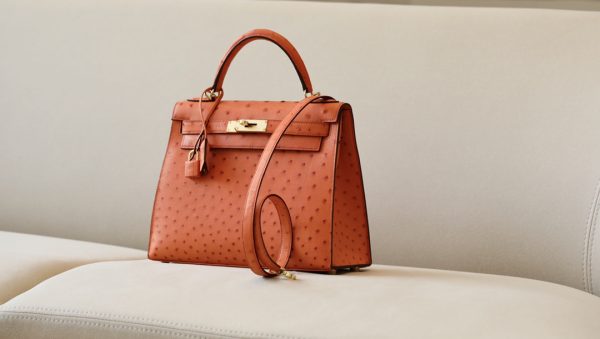 Kelly 25 Ostrich Orange(93) Gold Hardware - Image 3