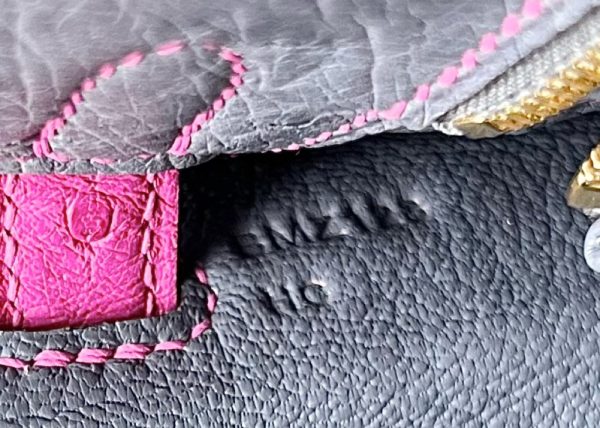 Kelly HSS 25 Ostrich Gris Agate(82) and Rose Tyrien(E5) Rose Gold Hardware - Image 7