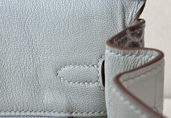 Birkin Himalayan Crocodile 25 Palladium Hardware - Image 8