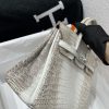 Birkin Himalayan Crocodile 25 Diamond Palladium Hardware - Image 12