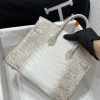 Birkin Himalayan Crocodile 25 Diamond Palladium Hardware - Image 13