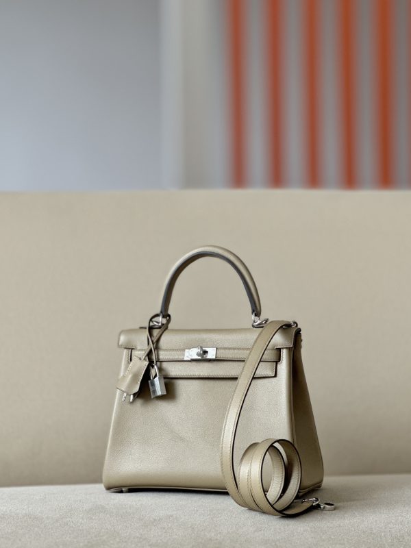 Kelly 25 Swift Beige Marfa (8Q) Palladium Hardware - Image 2
