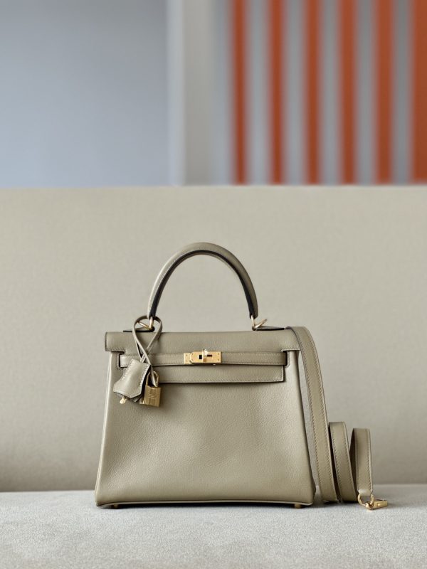 Kelly 25 Swift Beige Marfa (8Q) Gold Hardware