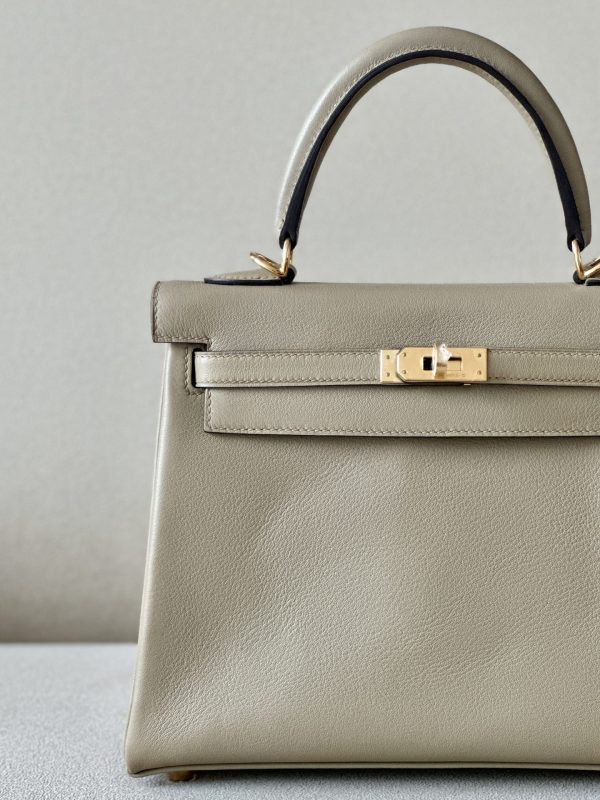 Kelly 25 Swift Beige Marfa (8Q) Gold Hardware - Image 11