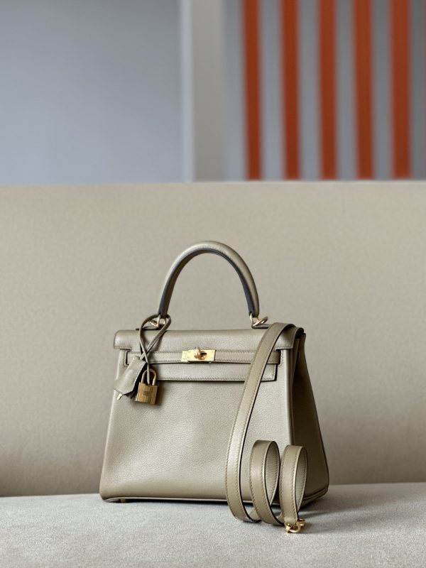 Kelly 25 Swift Beige Marfa (8Q) Gold Hardware - Image 2