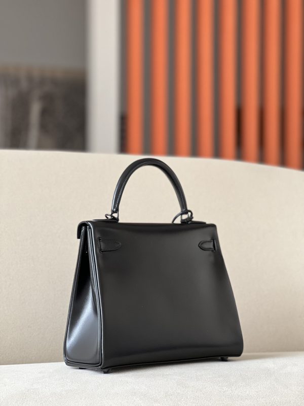 Kelly 28 Black Box Calf So Balck PVD Hardware - Image 3