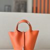 Picotin Lock 18 Clemence Orange(93) Palladium Hardware