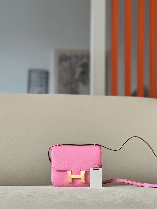 Constance 19 Epsom Pink(5P) Gold Hardware