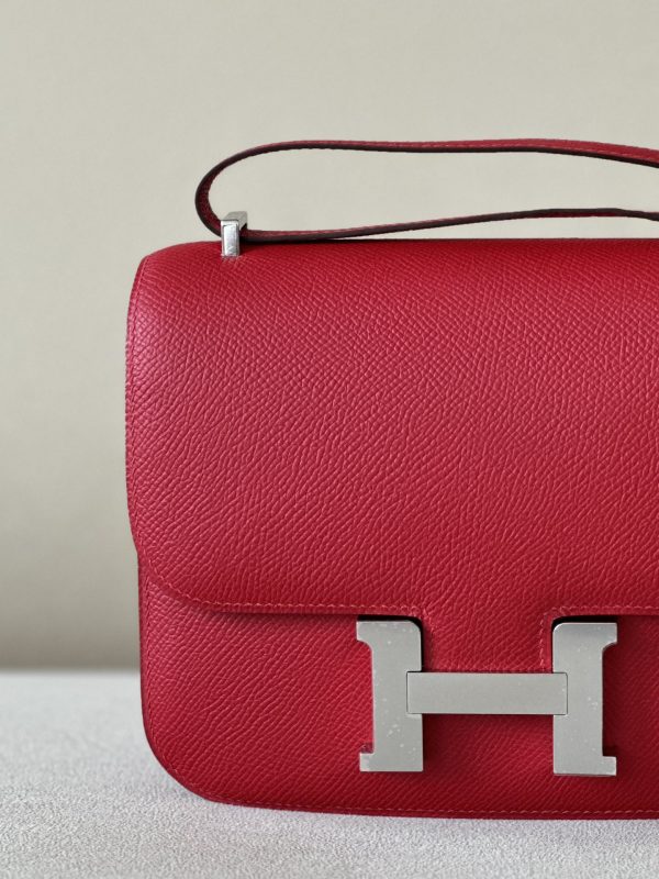 Constance 19 Epsom Rouge Casaque(Q5) Palladium Hardware - Image 10