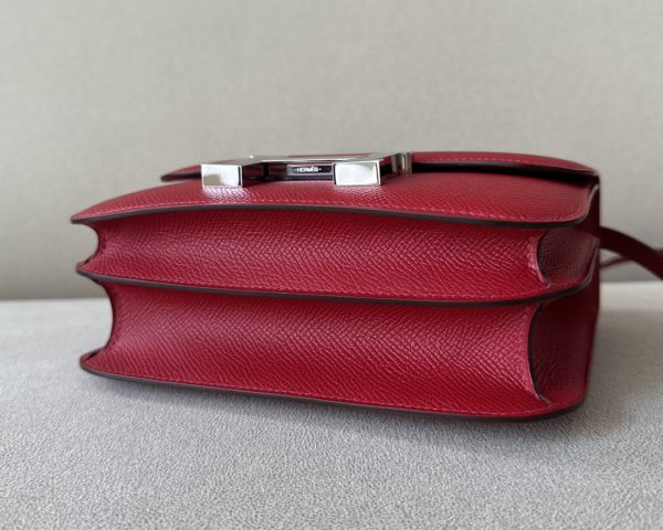 Constance 19 Epsom Rouge Casaque(Q5) Palladium Hardware - Image 8