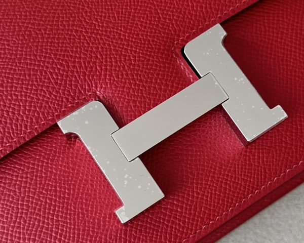 Constance 19 Epsom Rouge Casaque(Q5) Palladium Hardware - Image 5