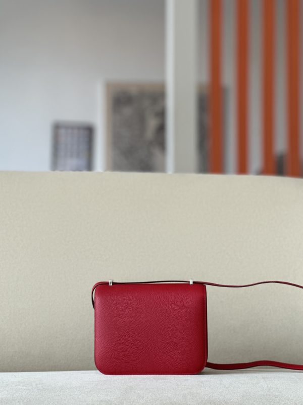 Constance 19 Epsom Rouge Casaque(Q5) Palladium Hardware - Image 2