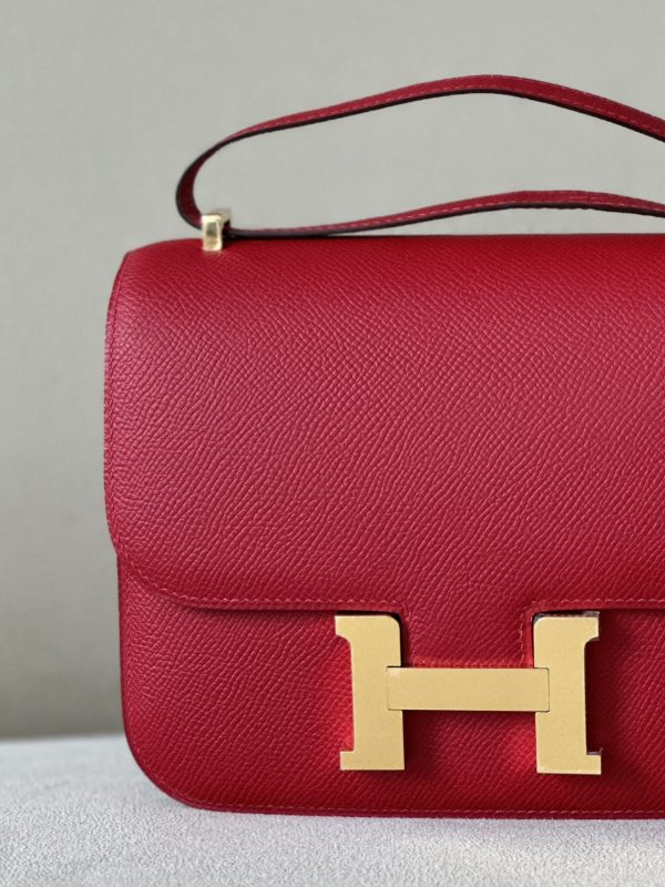 Constance 19 Epsom Rouge Casaque(Q5) Gold Hardware - Image 8