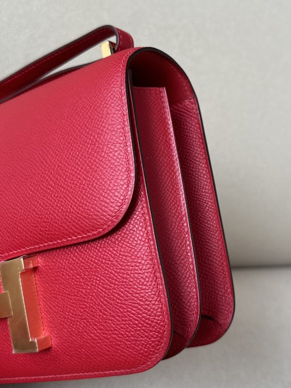 Constance 19 Epsom Rouge Casaque(Q5) Gold Hardware - Image 6