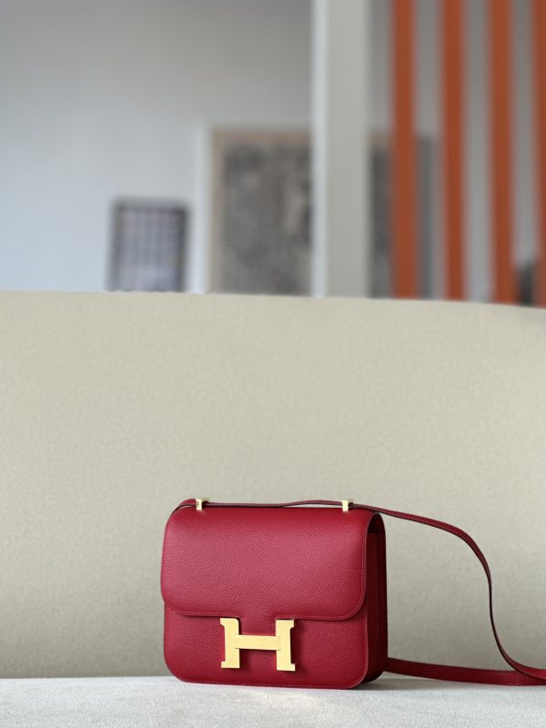 Constance 19 Epsom Rouge Casaque(Q5) Gold Hardware - Image 3