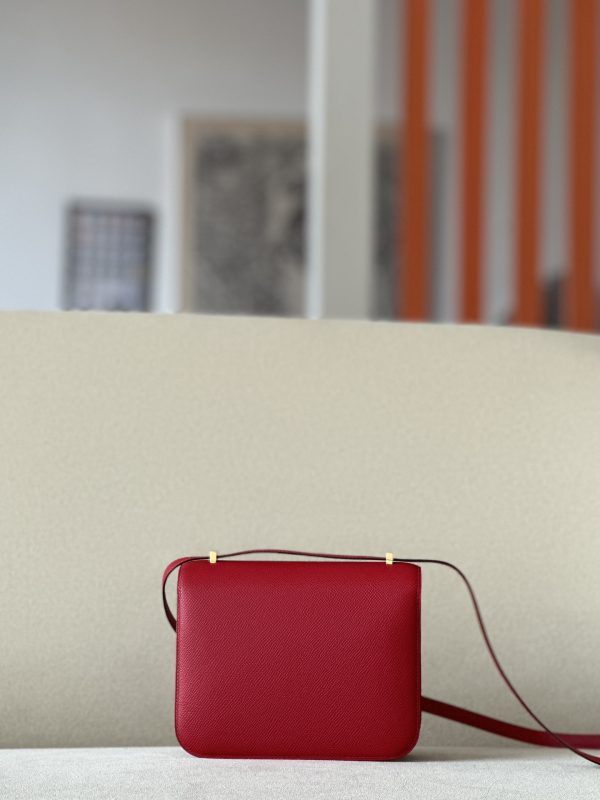 Constance 19 Epsom Rouge Casaque(Q5) Gold Hardware - Image 2