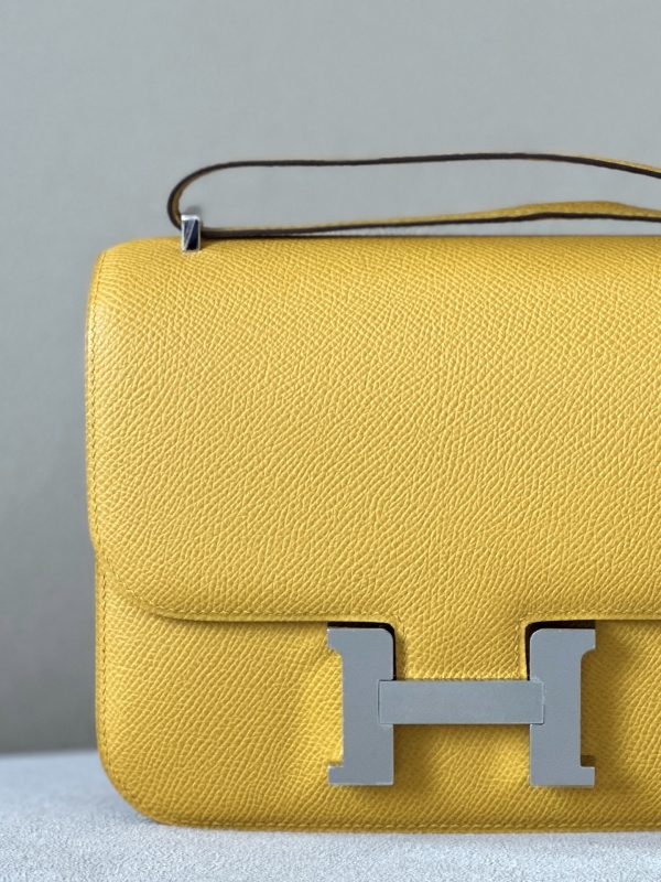 Constance 19 Epsom Jaune Amber(9D) Palladium Hardware - Image 11