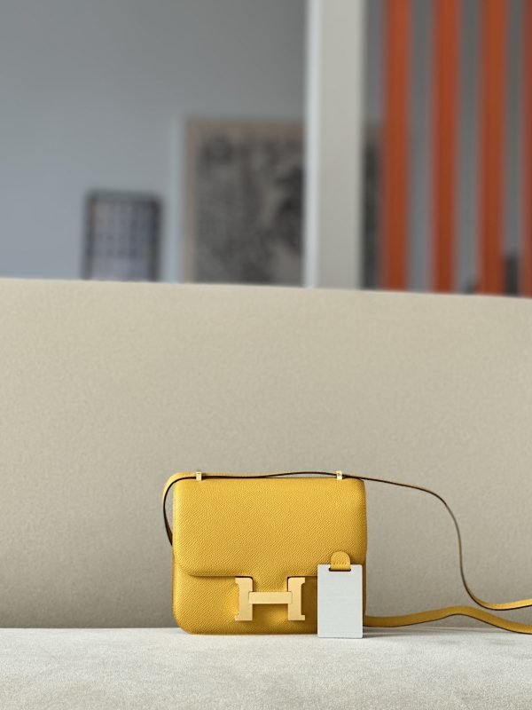 Constance 19 Epsom Jaune Amber(9D) Gold Hardware