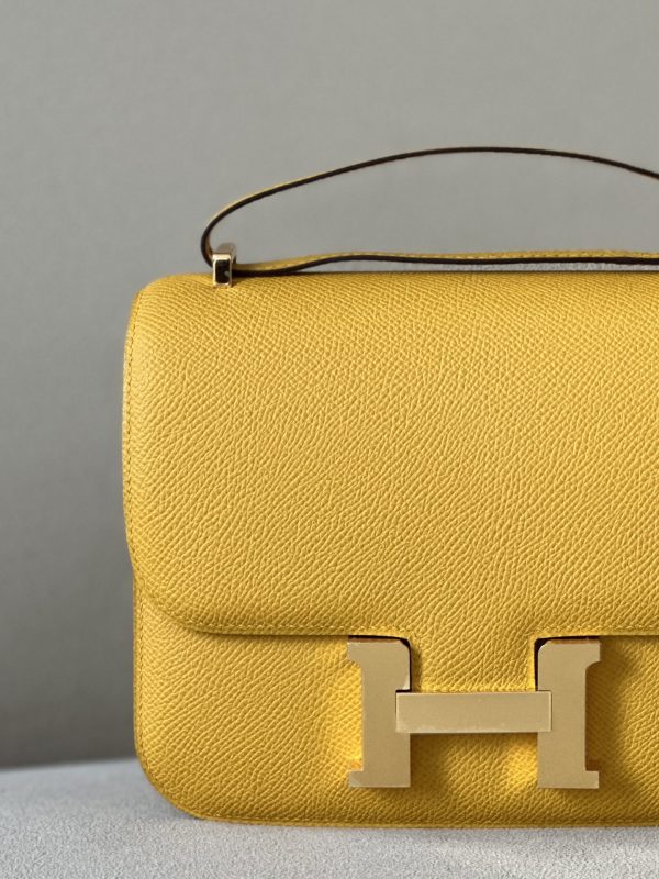 Constance 19 Epsom Jaune Amber(9D) Gold Hardware - Image 11