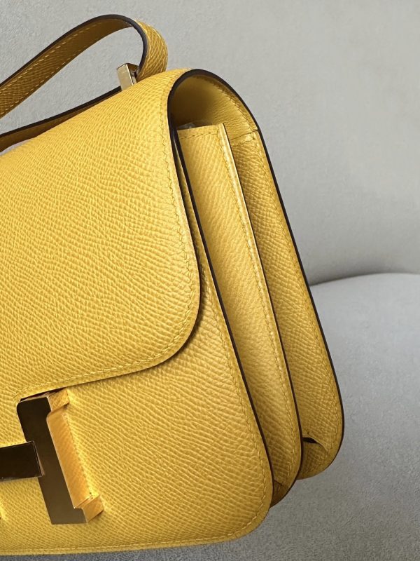 Constance 19 Epsom Jaune Amber(9D) Gold Hardware - Image 5