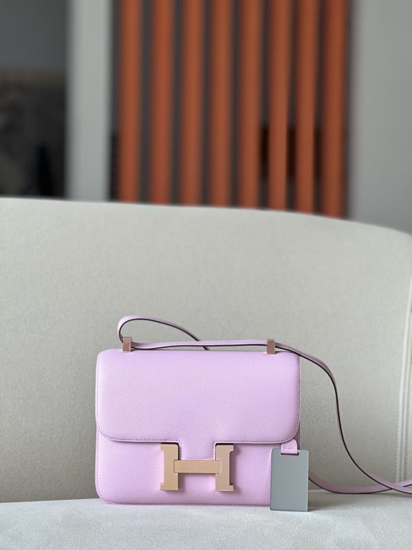 Constance 19 Epsom Mauve Sylvestre(X9) Rose Gold Hardware
