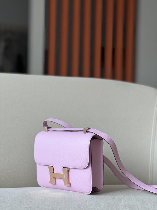 Constance 19 Epsom Mauve Sylvestre(X9) Rose Gold Hardware - Image 3