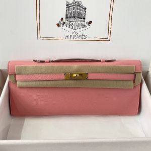 Kelly Cut 31 Epsom Rose Confetti  (1Q) Gold Hardware