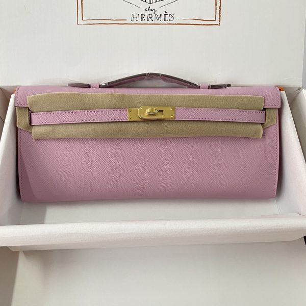 Kelly Cut 31 Epsom Mauve Sylvestre (X9) Gold Hardware