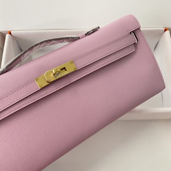 Kelly Cut 31 Epsom Mauve Sylvestre (X9) Gold Hardware - Image 6