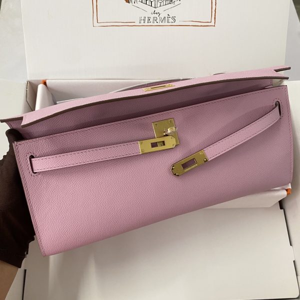 Kelly Cut 31 Epsom Mauve Sylvestre (X9) Gold Hardware - Image 3