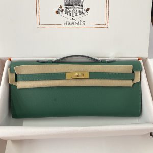 Kelly Cut 31 Epsom Malachite  (Z6) Gold Hardware