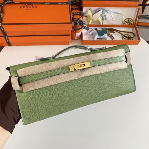 Kelly Cut 31 Epsom Vert Criquet  (3I) Gold Hardware