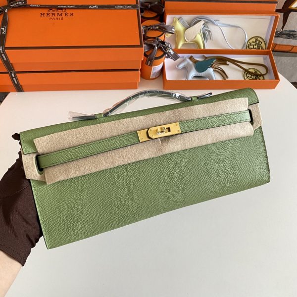 Kelly Cut 31 Epsom Vert Criquet  (3I) Gold Hardware