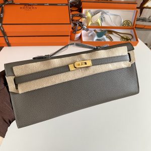 Kelly Cut 31 Epsom Etain  (8F) Gold Hardware